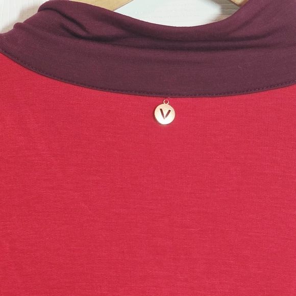 Lane Bryant Livi Color Block Red Maroon Half Zip Pullover Women's Size 18/20 2X - Picture 3 of 4